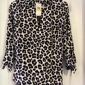 Brand New w/ Tags! MK Leopard Print Blouse